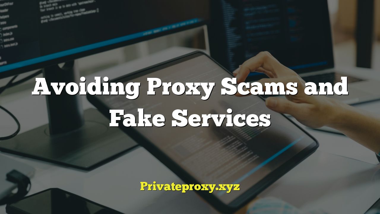 Avoiding Proxy Scams and Fake Services