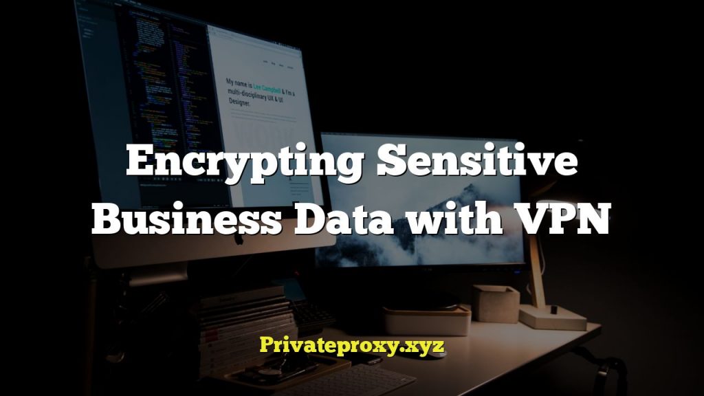 Encrypting Sensitive Business Data with VPN