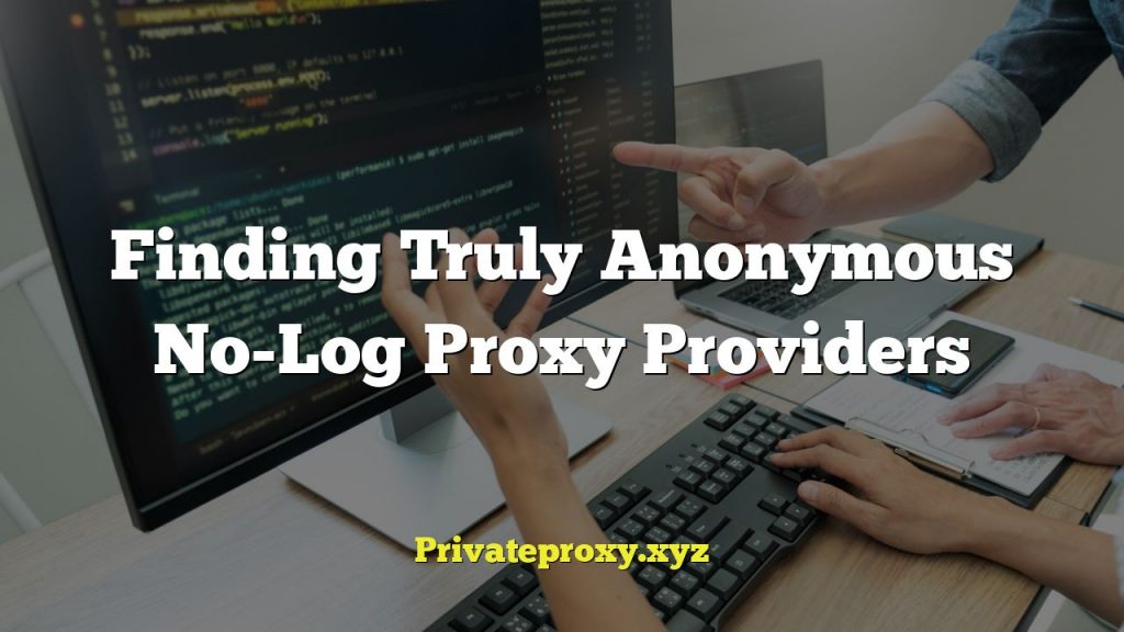Finding Truly Anonymous No-Log Proxy Providers