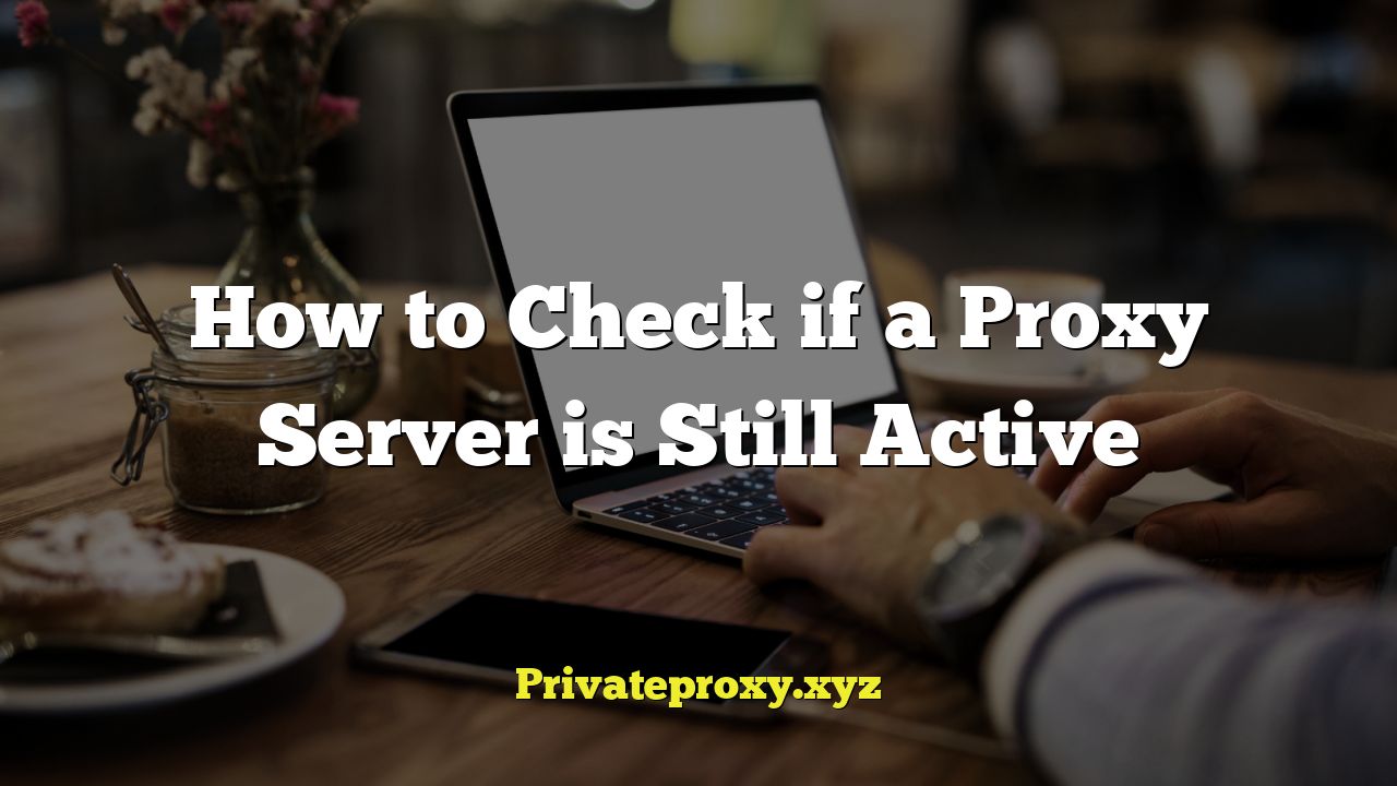 How to Check if a Proxy Server is Still Active