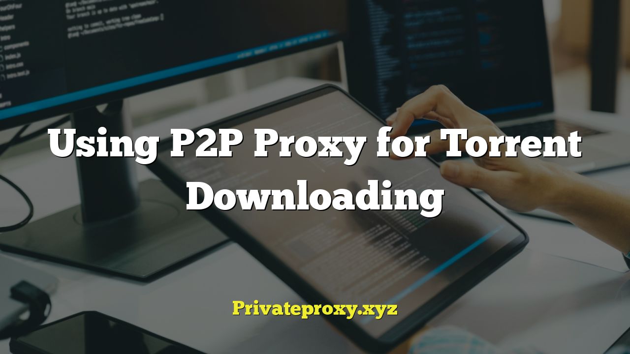 Using P2P Proxy for Torrent Downloading