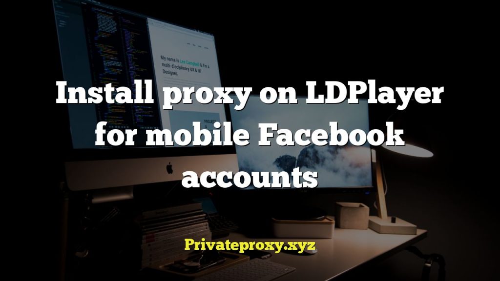 Install proxy on LDPlayer for mobile Facebook accounts