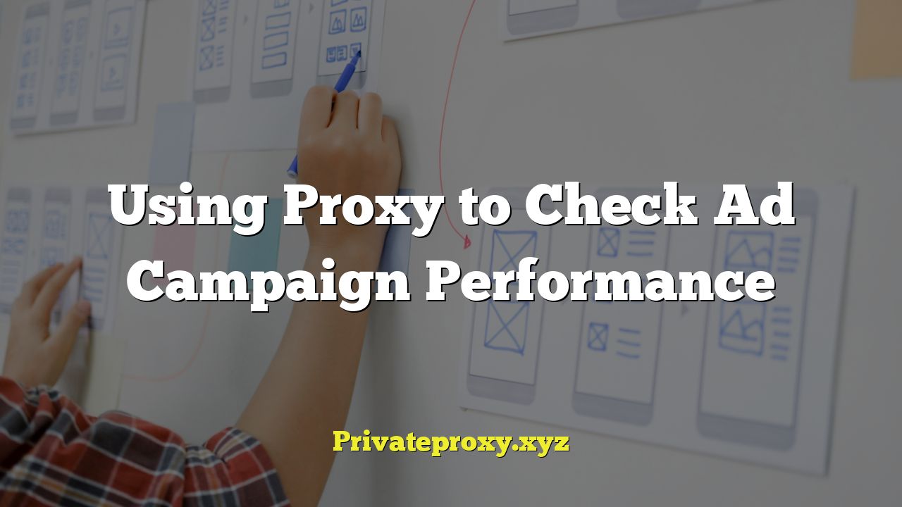 Using Proxy to Check Ad Campaign Performance